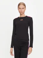 Bluzki damskie - EA7 Emporio Armani Bluzka 6DTT16 TJLOZ 1200 Czarny Regular Fit - miniaturka - grafika 1