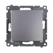 Wyłączniki światła i elektryczne - Simon Przycisk dzwonek 54 srebrny - miniaturka - grafika 1