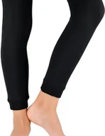 Spodnie i spodenki dla dziewczynek - Legginsy thermo ocieplone futerkiem Noviti LE003 Czarne - miniaturka - grafika 1
