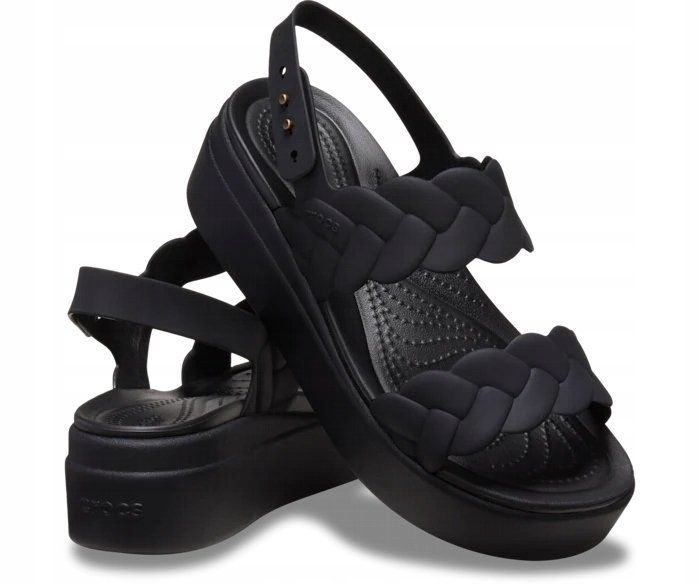 Crocs Wygodne Damskie Buty Sandały Brooklyn Woven Upper Low Wedge 37-38