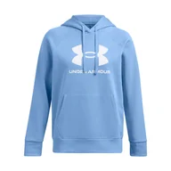 Bluzy damskie - Damska Bluza UNDER ARMOUR UA RIVAL FLEECE BIG LOGO HDY 1379501-465 – Niebieski - miniaturka - grafika 1