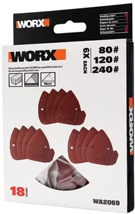 Zestaw papierów ściernych WORX WA2069 - Akcesoria do elektronarzędzi - miniaturka - grafika 1