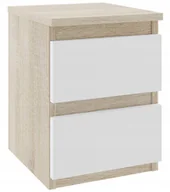 Szafki nocne - Nowoczesna szafka nocna dąb sonoma + biały L6-G25 - miniaturka - grafika 1