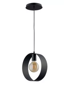 Sigma czarna lampa wisząca z okrągłym kloszem HAPPY 1 32280 metalowa lampa sufitowa na 1 żarówkę 32280 - Lampy sufitowe - miniaturka - grafika 1