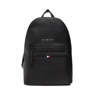 Torby na laptopy - Plecak Tommy Hilfiger Essential Pu Backpack AM0AM09503 Czarny - miniaturka - grafika 1