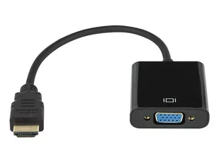 Adapter konwerter Hdmi na Vga D-Sub + Audio - Adaptery i przejściówki - miniaturka - grafika 1