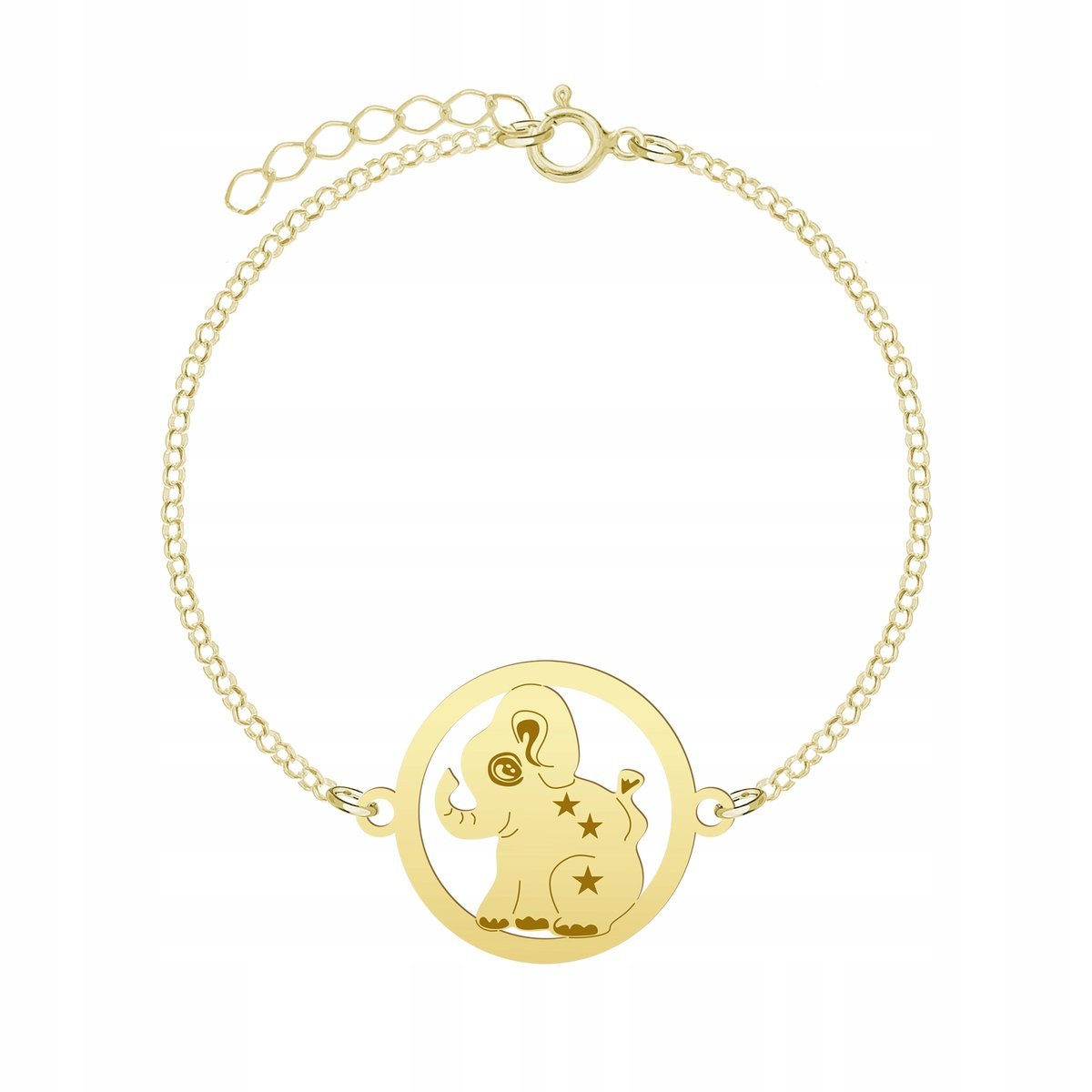 Pozłacana Bransoletka CUTIE SŁONIK DEDYKACJA