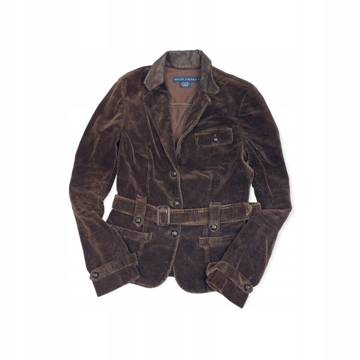 Bawełniana brązowa kurtka damska RALPH LAUREN S