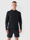 Bluzy męskie - 4F Bluza treningowa szybkoschnąca męska 4F x Robert Lewandowski - czarna S/M - miniaturka - grafika 1