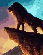 Malowanie po numerach - Malowanie po numerach 40x50 Lew na górze - miniaturka - grafika 1