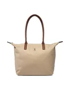 Torebki damskie - Tommy Hilfiger Torebka Popette Tote AW0AW17711 Brązowy - miniaturka - grafika 1