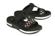 Klapki i japonki damskie - RIEKER V5932-00 black, klapki damskie - Rieker - miniaturka - grafika 1