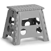 Drabiny - Zeller Stołek antypoślizgowy składany 37 x 30 x 32 cm jasnoszary 13034 - miniaturka - grafika 1
