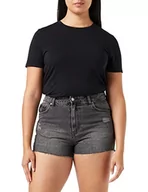 Spodenki damskie - Dr. Denim Damskie szorty jeansowe Skye, Cyklon czarny vintage rozdarty, 25W - miniaturka - grafika 1