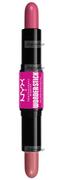Róże do policzków - NYX Professional Makeup - WONDER STICK Dual-Ended Cream Blush Stick - Podwójny róż w sztyfcie - 2 x 4 g - 01 - LIGHT PEACH + BABY PINK - miniaturka - grafika 1