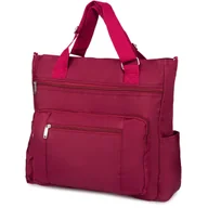 Torby i wózki na zakupy - Torebka damska shopperka duża torba lekka A4 bordowa Beltimore J30 - miniaturka - grafika 1