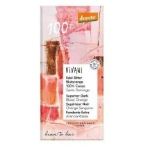 Vivani Tabliczka kakaowa o smaku czerwonej pomarańczy demeter 90 g Bio - Czekolada - miniaturka - grafika 1