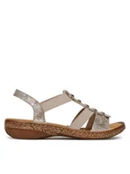 Sandały damskie - Rieker Sandały CEO-62850-90 Szary - miniaturka - grafika 1