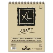 Notesy i bloczki - Canson XL siły żebrowaną bloku rysunkowego, 90 G/M, 60 arkuszy Pro elektryczny "spirala z krótkimi strony" jasny brąz, jasnobrązowy 400039141 - miniaturka - grafika 1