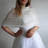 Swetry damskie - Etola, komin w kolorze śmietankowym / ivory. S/M - miniaturka - grafika 1