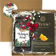 Zestawy upominkowe - Mały Zestaw Świąteczny prezentowy Herbata Czekoladki na Mikołaja Święta box - miniaturka - grafika 1