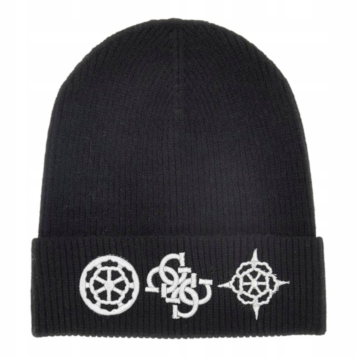 GUESS CZAPKA ZIMOWA BEANIE CZARNA r.L