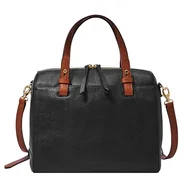Torebki damskie - Fossil Torebka damska Rachel Satchel, Czarny/Brązowy, Rozmiar Uniwersalny - miniaturka - grafika 1