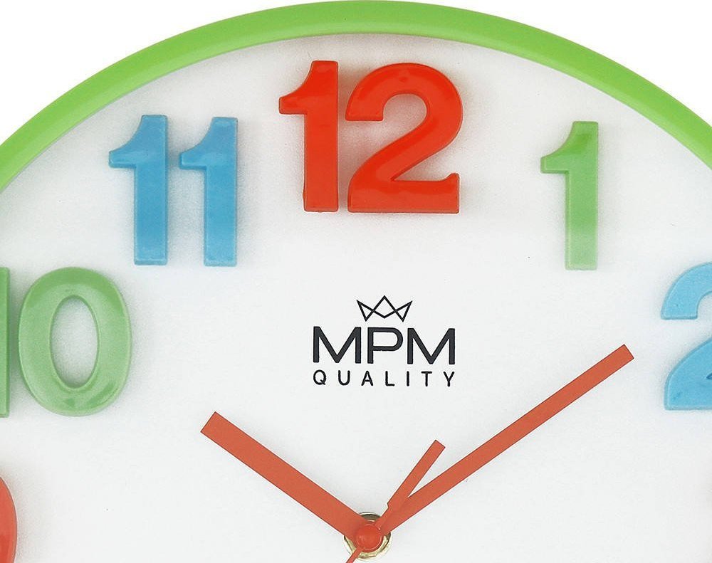 MPM Kolorowy zegar ścienny MPM E01.4186.40 30 cm