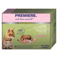 Mokra karma dla kotów - PREMIERE cats love nature Deluxe Ragout Kitten Mix 12 x 100 g - miniaturka - grafika 1