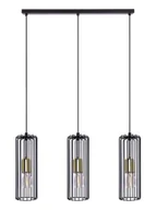 Lampy sufitowe - Czarno-złota druciana lampa wisząca nad stół - S775 W4-P32 - miniaturka - grafika 1