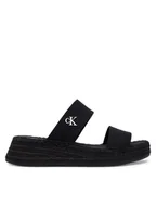 Espadryle damskie - Calvin Klein Jeans Espadryle Sporty Rope Mg Lth Webbing YW0YW01704 Czarny - miniaturka - grafika 1