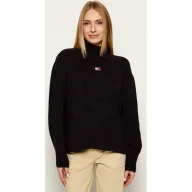 Swetry damskie - Tommy Jeans Półgolf | Loose fit - miniaturka - grafika 1