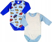 Body dla niemowląt - Body Dłr 2PAK Auta + Misie N r92 KLEKLE - miniaturka - grafika 1