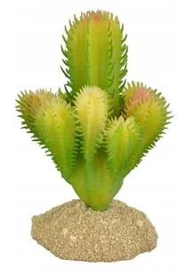 TERRA NATURA Dekoracja terrarystyczna kaktus na podstawce 7cm - Dekoracje do terrarium - miniaturka - grafika 1