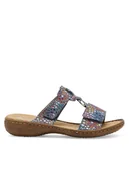 Klapki i japonki damskie - Rieker Klapki 608P9-10 Kolorowy - miniaturka - grafika 1