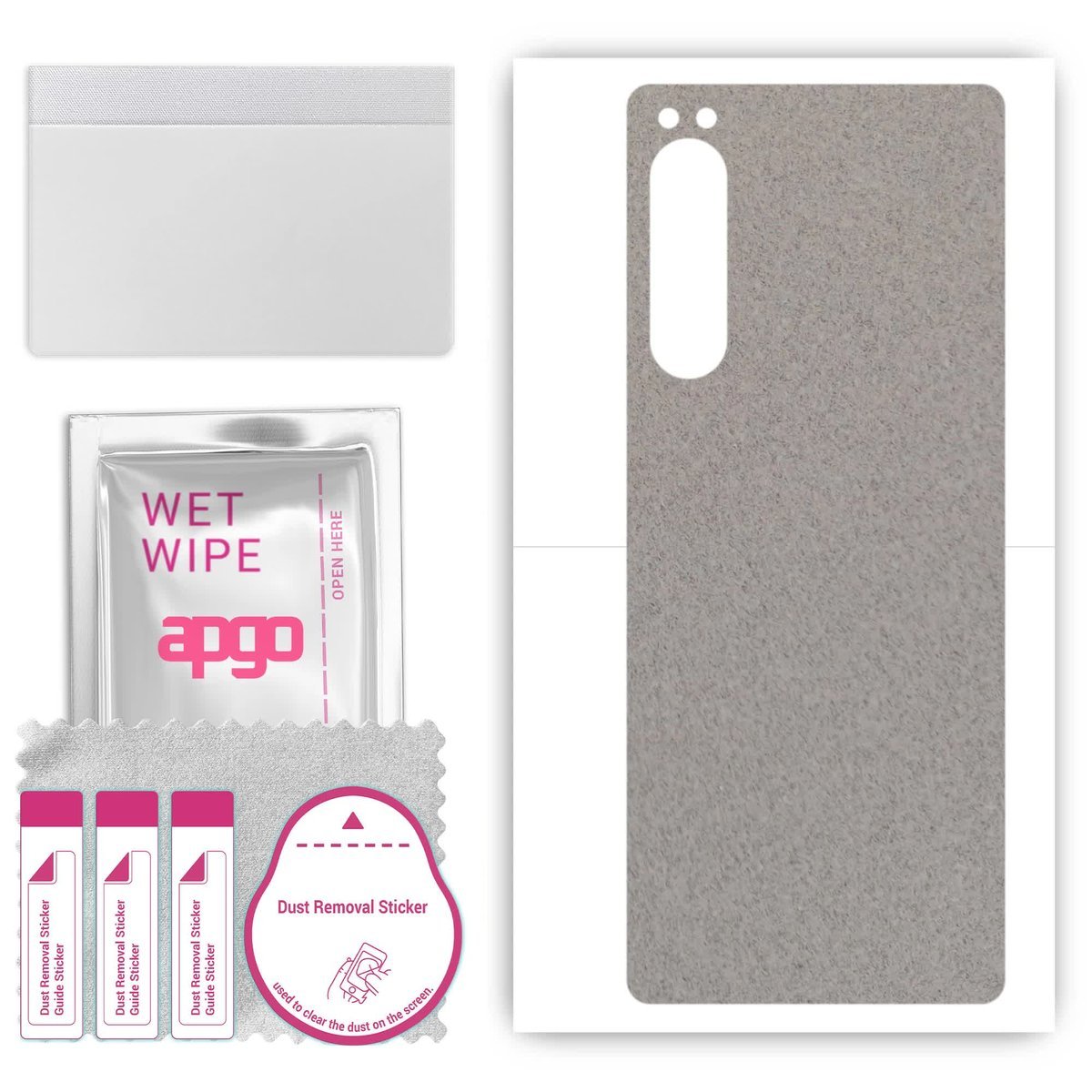 Folia naklejka skórka strukturalna na TYŁ Zamsz do Sony Xperia 5 IV - Zamsz Szary - apgo SKINS