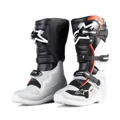 Buty motocyklowe - Buty Cross Alpinestars Tech 7S Dziecięce Czarny/Srebrny/Złamany Biały/Złoty35,5 - miniaturka - grafika 1