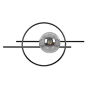 Lampy ścienne - Lampa ścienna z ozdobnym, grafitowym kloszem K-5340 z serii ASTRA - miniaturka - grafika 1