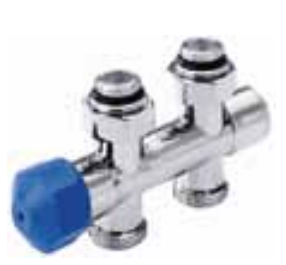 Red Zawór termostatyczny podwójny prosty DN15 chrom R093101001