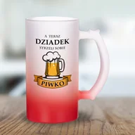 Szklanki - Kufel z mrożonego szkła - A teraz dziadek strzeli sobie piwko - miniaturka - grafika 1