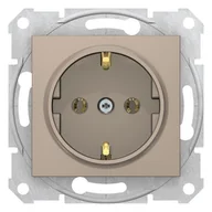 Gniazdka elektryczne - Schneider Electric Sedna Gniazdo pojedyncze z/u SCHUKO satyna SDN3000568 SDN3000568 - miniaturka - grafika 1