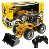 Zabawki zdalnie sterowane - Zdalnie Sterowany Duży Spychacz Buldożer Rc Led Pojazd Budowlany + Pilot - miniaturka - grafika 1