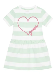 Guess Sukienka codzienna K5GK28 KBOR4 Zielony Regular Fit - Sukienki i spódniczki dla dziewczynek - miniaturka - grafika 1