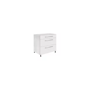 Szafka Dolna Stojąca 3 Szuflady 80 cm CRE-22D Creativa Fadome Biały Połysk, Dąb Sonoma, Basic, h 10cm - Szafki kuchenne - miniaturka - grafika 1