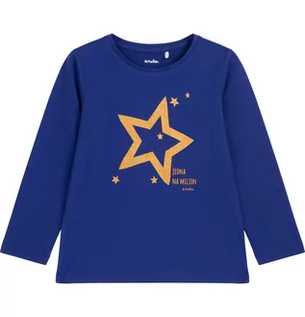 Bluzki dla dziewczynek - T-shirt z długim rękawem dla dziewczynki, z gwiazdą i napisem jedna na milion, niebieski 9-13 lat - grafika 1
