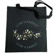 Torby i wózki na zakupy - Torba na zakupy nadruk Kwiaty Kochaj Siebie - miniaturka - grafika 1
