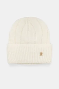 Tommy Hilfiger czapka kolor beżowy  AW0AW16630 - Czapki damskie - miniaturka - grafika 1