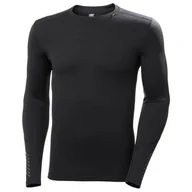 Koszulki sportowe męskie - Męska koszulka Helly Hansen Lifa Merino Midweight Crew Rozmiar: M / Kolor: czarny - miniaturka - grafika 1