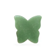 Rollery do masażu - Crystallove Crystallove Płytka Motylek do Masażu Gua Sha z Awenturynu Działa przeciwzmarszczkowo, liftinguje, poprawia owal twarzy 1 szt. - miniaturka - grafika 1