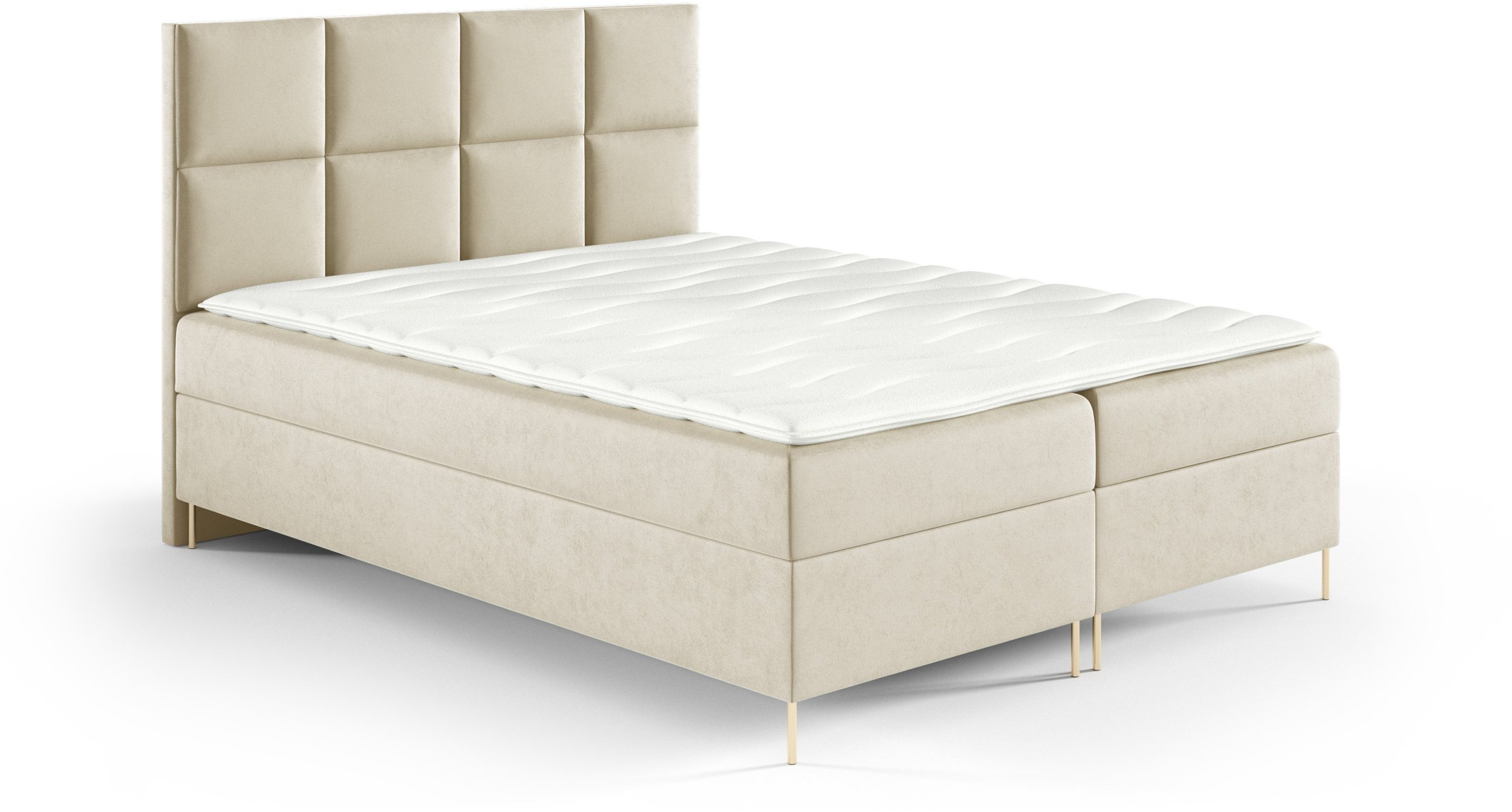 Łóżko kontynentalne Gobi Box 200x200 z nogami riviera 21